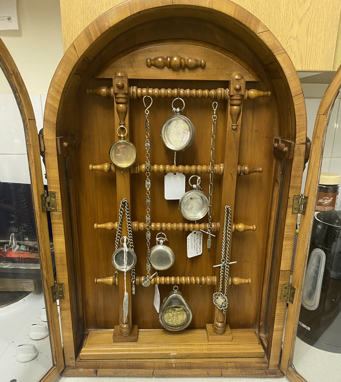 ANTIQUE POCKET WATCH DISPLAY VICTORIAN ? GREAT CONDITION