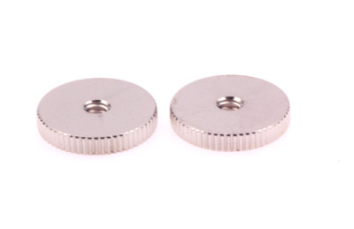 ABR-1 Bridge Fine Knurrled Brass Thumbwheels fits USA Gibson  Nickel