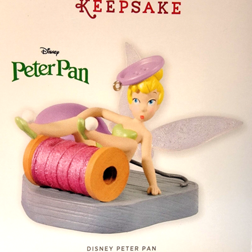Adorno Hallmark Peter Pan Tink Takes A Tumble Disney 2013 Hada de Navidad Rosa - Imagen 1 de 9