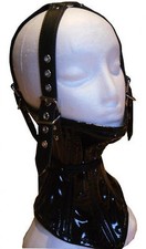 BDSM Bondage Leder Nacken Korsett Halsband Halskorsett schwarz Halsfessel extrem
