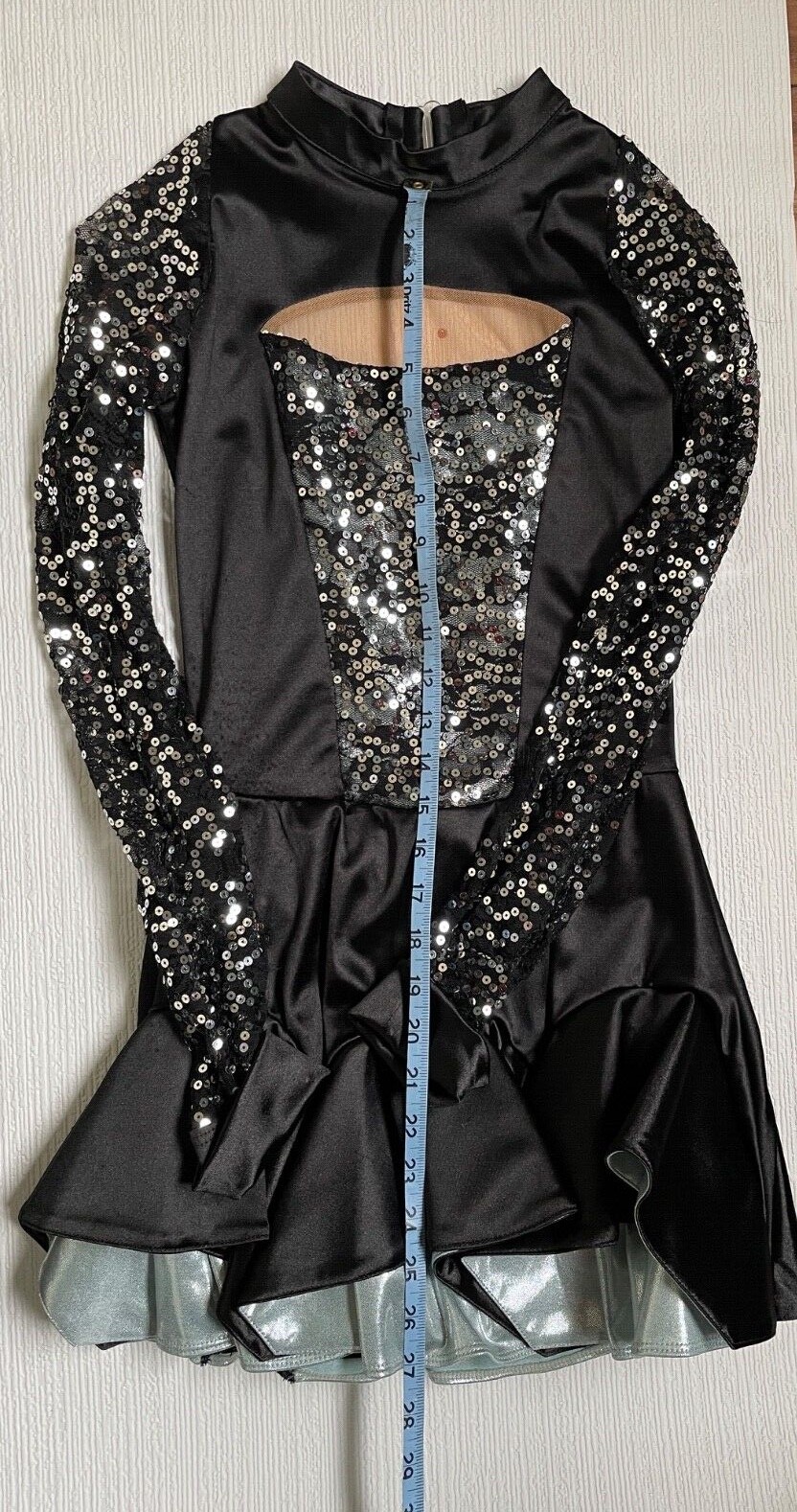 Lyrical black and silver girl dance costume size … - image 2