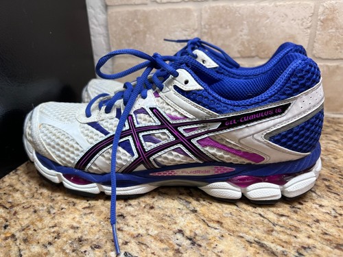 Asics Gel Cumulus 16 Running Training Women’s Sz 11 Blue Purple White T489N - Picture 7 of 12