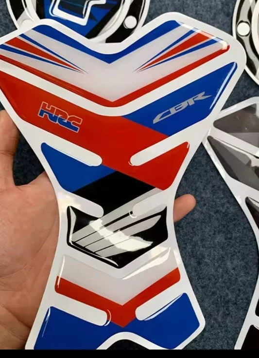 Protetor de gel 3D almofada de tanque de motocicleta Honda HRC CBR 600 900 1000 e tampa de combustível - Imagem 2 de 3