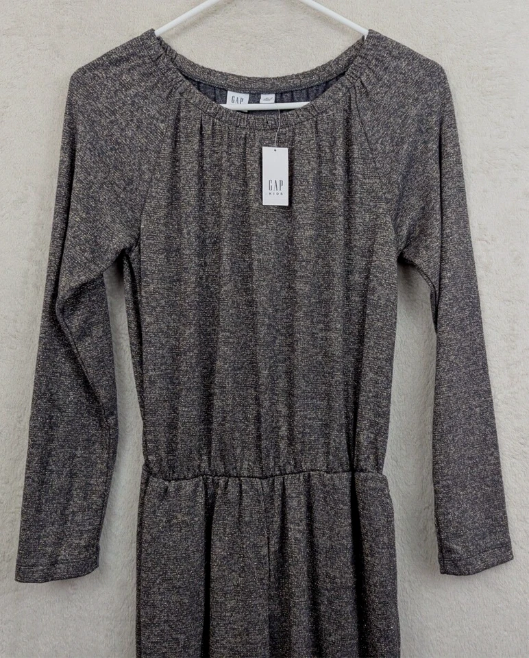 Mono tejido de una pieza Gap Kids talla XL gris y metálico dorado cintura elástica 1360 Foto 3 de 4