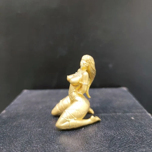 China brass hand casting Bondage girl statue home decoration ornament figure - Picture 5 of 9