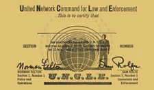 MAN FROM U.N.C.L.E. MEMBERSHIP CARD - TAN VERSION NO BORDER - VINTAGE REPRINT