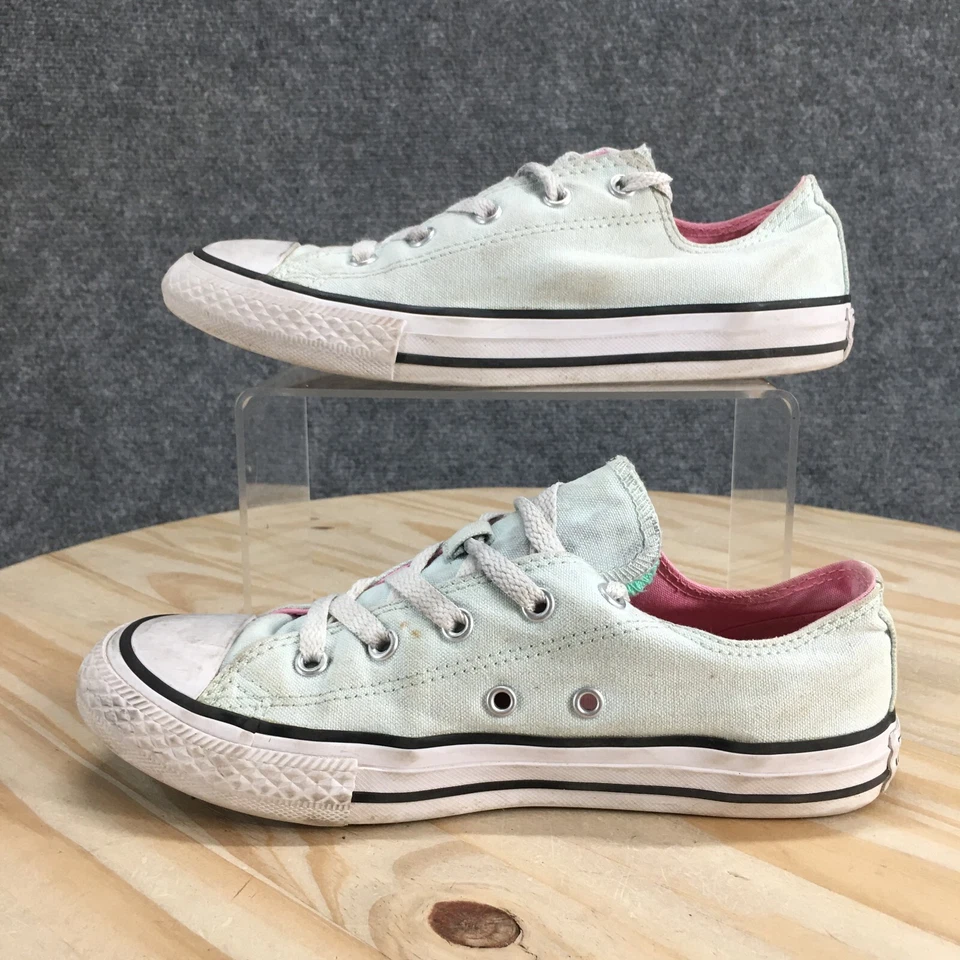 匡威鞋 Junior 3 Chuck Taylor All Star 运动鞋 完好绿色帆布 656870F — 第 2/4 张图片