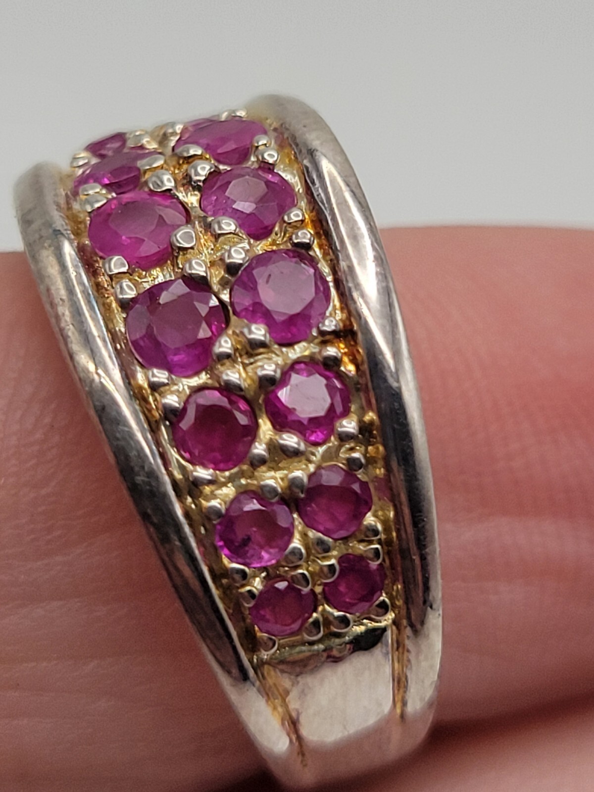 Ross Simons Sterling Silver Red Ruby Gemstone Ban… - image 4