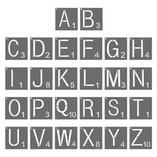 6 Inch Plastic Large Letter Stencils, 36 Pcs Reusable Alphabet Stencils