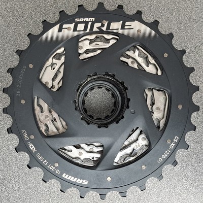 SRAM Force AXS XG-1270 Cassette - 12-Speed 10-30t Silver For XDR 