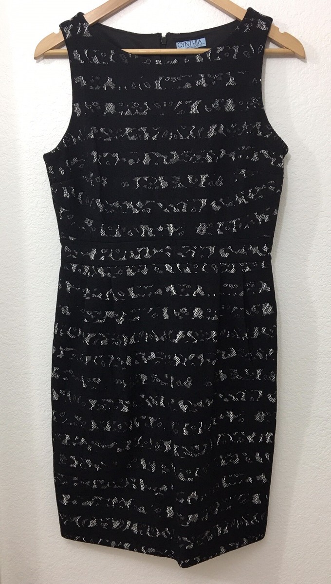 Cynthia Rowley Lace Sleeveless Striped Black Dress Size 8 NWT Cynthia Rowley Lace Sleeveless Striped Black Dress Size 8 NWT