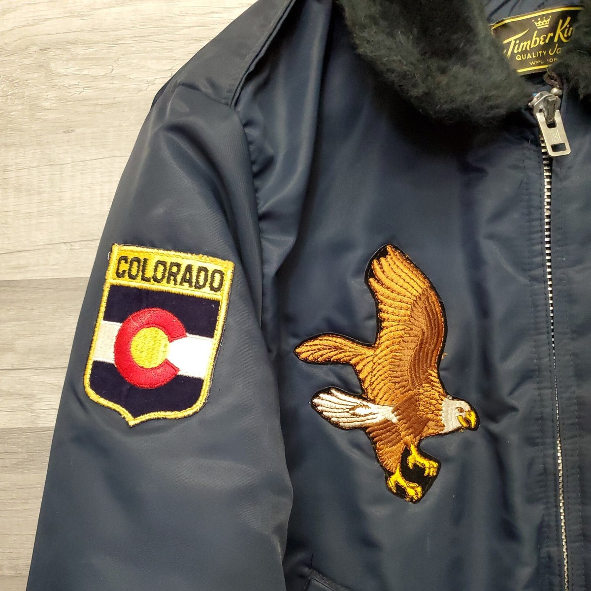 【美品】70's timber king社製　アメリカ空軍 フライトジャケット アメリカ空軍 スーベニアジャケット 70年代 Timber King社製