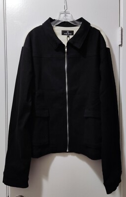Pure Reign Men's Black ''Built Rugged'' Full Zip Jacket Size XXL