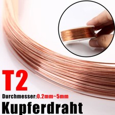 T2 99,5 % Reiner Kupferdraht Rund Massiv Unbeschichtet Durchmesser 0,2mm Bis 5mm