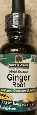 Nature's Answer GINGER ROOT EXTRACT 1 fl. oz 1000mg  ( 30  Servings ) FREE SHIP!