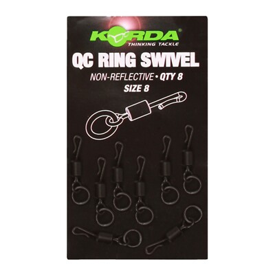 Korda Quick Change Swivel size 8 Ring Wirbel Karpfenangeln Carprig
