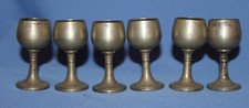 Antico set tedesco WMF 6 piccoli calici placcati argento
