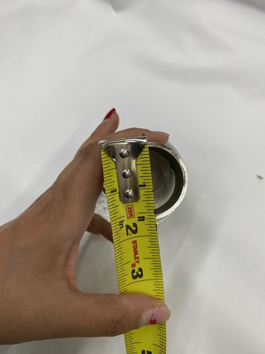 1x Gardinenstangenabschlüsse Blase Klar Glanz Chrom passend für 1,5" Stange - Bild 4 von 7