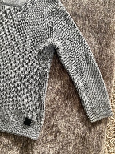 NWOT Zara Kids Boys Size 7 Gray Knit Pullover Sweater Mock Neck - Picture 4 of 9