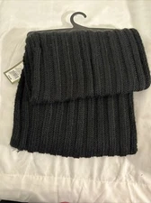 Goodfellow & Co Men's Rib Acrylic Knitted Winter Fashion Scarf Black 