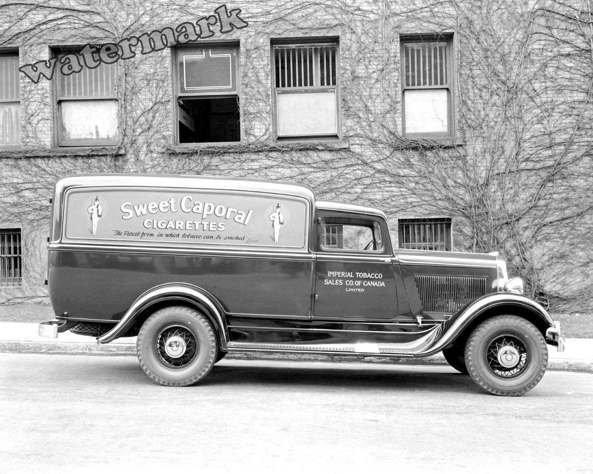 Photograph of the Imperial Tobacco Delivery Truck Vancouver BC Year 1935  8x10
