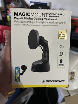 SCOSCHE MAGICMount CHARGE PRO Window/Dash MAGNETIC WIRELESS CHARGING PHONE MOUNT