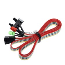 65cm ATX PC Desktop Case Power On Off Reset Cable with Dual Switch LED Lights W