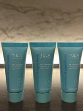 3x TULA SKINCARE 24-7 MOISTURE HYDRATING DAY & NIGHT CREAM 0.5oz / 14g Lot of 3