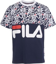 NWT Youth's FILA Boys' Nolan T-Shirt, Medium, Blue Logo Shirt 25 4B215