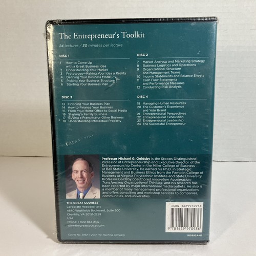 NEW The Great Courses The Entrepreneur's Toolkit Guidebook & 4 DVD Set - Picture 2 of 9