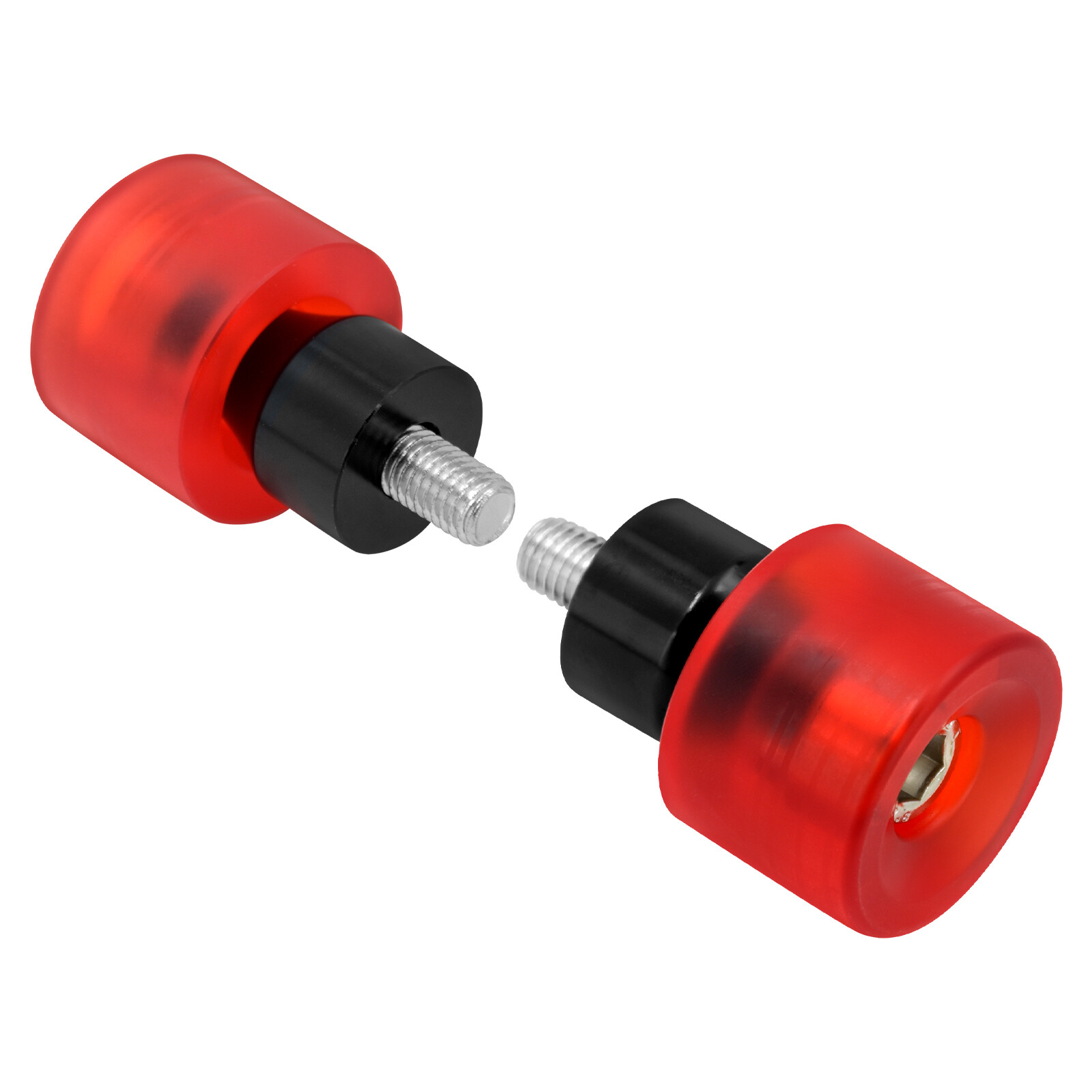 F&R Crash Bar Guard M12 Red Bars Screw End Cap Bolt Ball Fit For Harley Touring