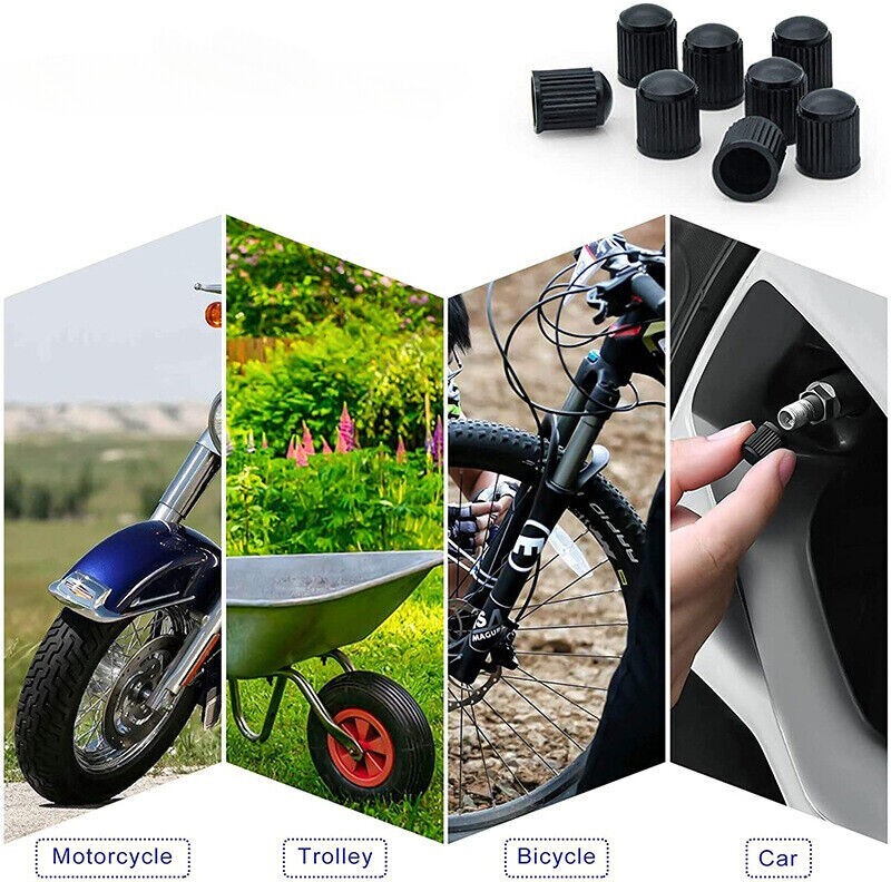 50x Green Plastic Tire Valve Air Dust Cover Stem Caps Wheel Car Truck