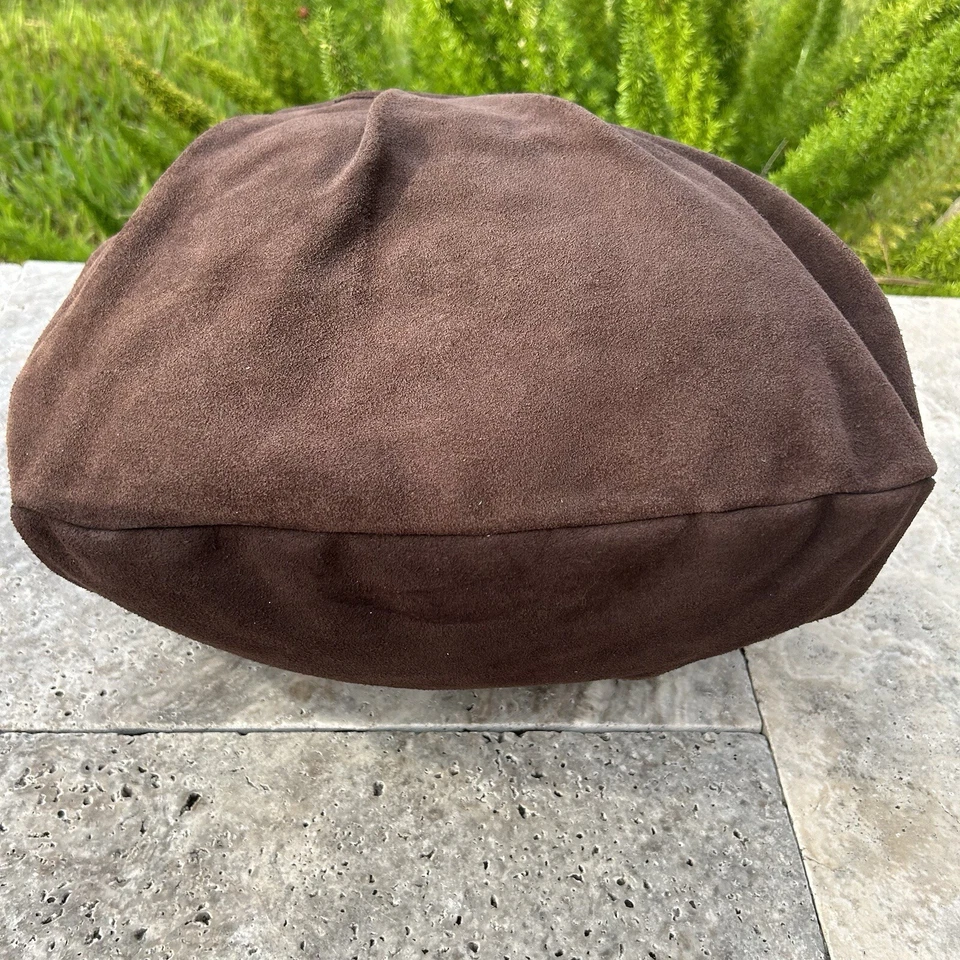 Ann Taylor Loft Cartera Gamuza Bolso de Mano Boho Hobo Hippie, Bolso de Hombro, Marrón Foto 4 de 4