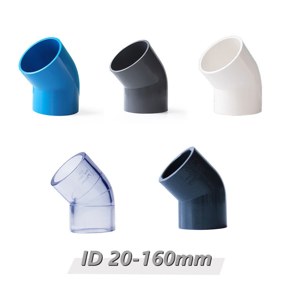 20-50mm PVC Pressure Pipe Fittings Elbow Tee Cap Plumbing Solvent Weld ...