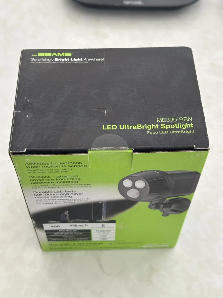 Mr Beams MB390 UltraBright LED Wireless B/O Motion-Sensing Spotlight New - Image 4 of 4