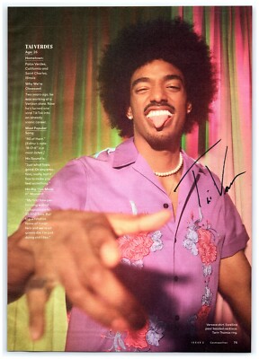 Tai Verdes Pin-Up Versace Shirt Palos Verdes Tongue Out magazine CLIPPING photo