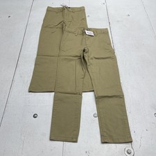 PLACE Pants Boys 6 Beige Stretch Adjustable Waist 2 Pack School Uniform Chino