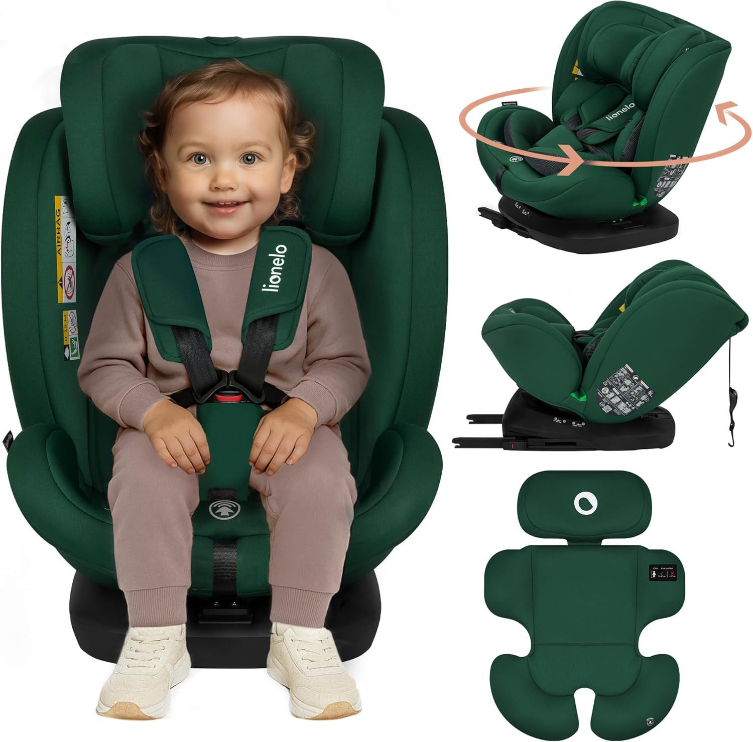 Bastiaan I-Size Seggiolino Auto Evolutivo 4-In-1 per Bambini 0-12 Anni (40-150 C