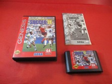 World Championship Soccer II (Sega Genesis) COMPLETE w/ Box manual game WORKS!