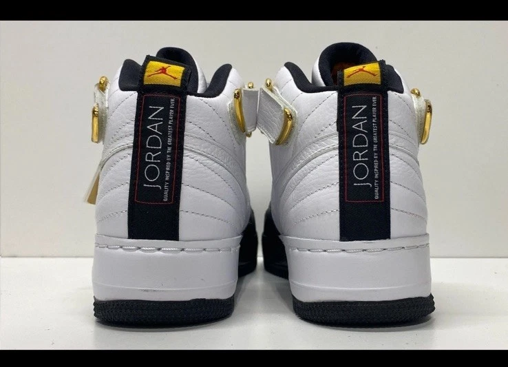 Nike Air Jordan Fusion 12 Taxi 317742-101 Para hombres Blanco/Negro Tenis Talla US 9.5 Foto 4 de 4