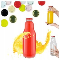 Fruchtflasche 1L Glasflaschen FüR Saft SoßE Sirup Milch 1000Ml + Deckel