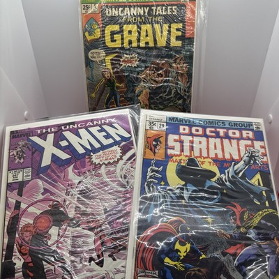 Marvel Comics Book Bundle: Dr. Strange 29, X-Men 247, From The Grave 5