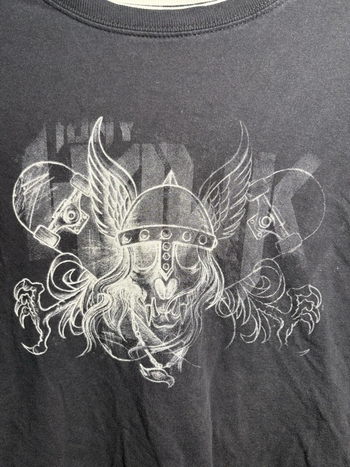 Винтажная футболка Y2K Tony Hawk многослойная с длинным рукавом Skater Flames графическая размер L - Изображение 4 из 4