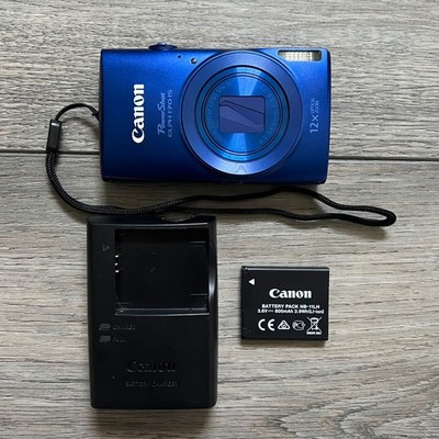 Canon PowerShot ELPH 170 IS Compact Digital Camera Blue w/ Charger & Battery