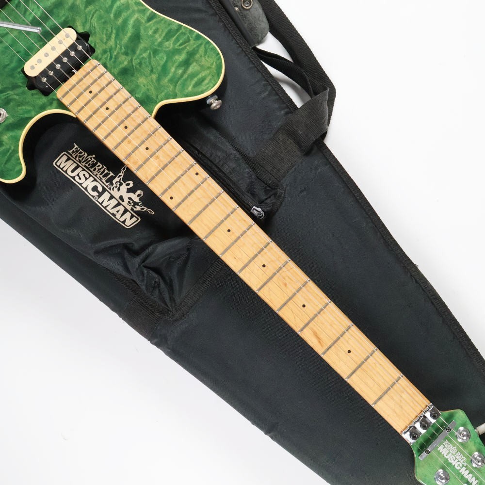 Music Man AXIS EX electric guitar, Trans Green, 1997 model
