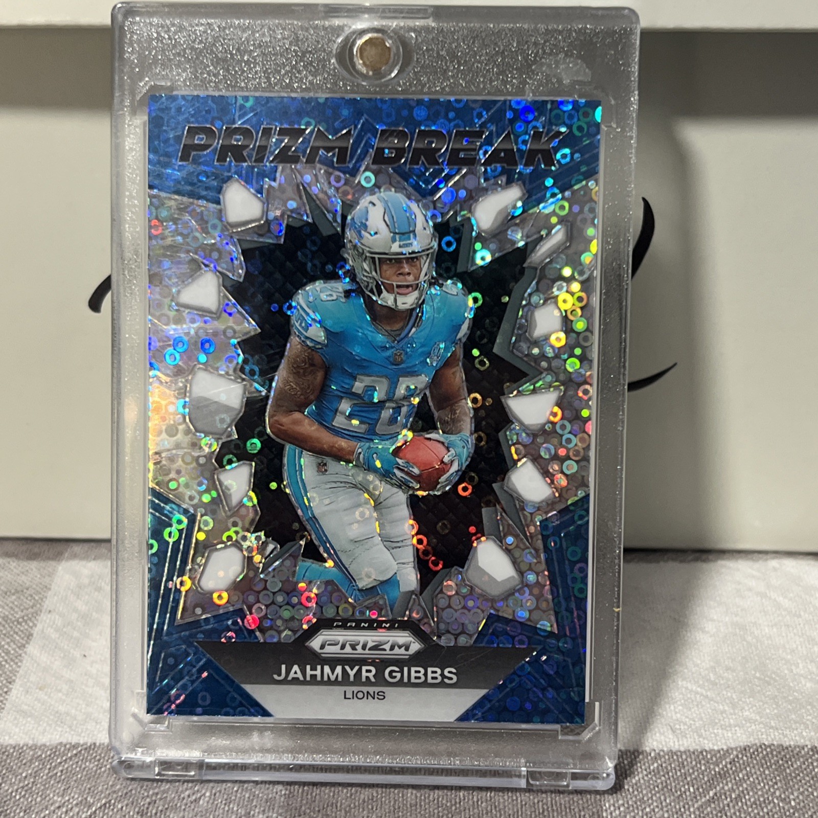 2023 Panini Prizm NFL No Huddle Jahmyr Gibbs Prizm Break Disco PB-5 RC Lions