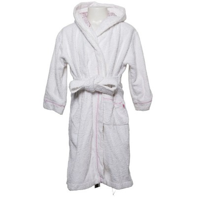 Hit Wear, Bademantel, Größe: 110/116, Weiß/Pink, Blumen, Frottee, Mädchen #SHJ
