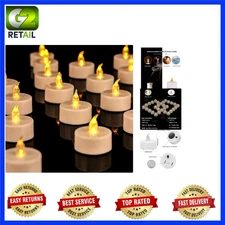 5 Pack LED Flameless Tea Lights - Warm Yellow Glow for Celebrations & Decor *