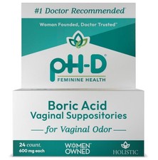 pH-D Feminine Health Boric Acid Vaginal Suppositories - 24ct Expire: 12/2026