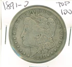 TOP 100 VAM - 1891-O "E" on reverse - very cool clash features, circulated cond.